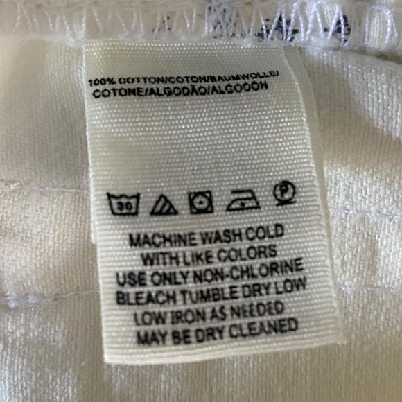 We The Free Jean Shorts Womens Size 24 White Denim Distressed Raw Hem Cut-Off - Picture 8 of 8